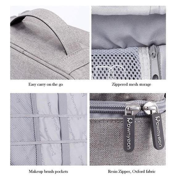 Makeup Train Cases Travel Makeup Bag Waterproof PortableCosmetic Cases Organizer - Picture 4 of 6